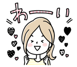 A girl in a border shirt sticker #8079638