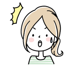 A girl in a border shirt sticker #8079665