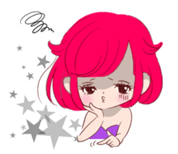 Everyday KAWAII PinkGirl sticker #8079937
