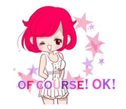 Everyday KAWAII PinkGirl sticker #8079942