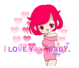 Everyday KAWAII PinkGirl sticker #8079947