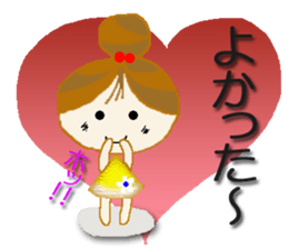 Cute cherry girl sticker #8080394