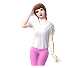 miss. nucharin female fitness sticker #8080566