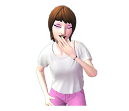 miss. nucharin female fitness sticker #8080570