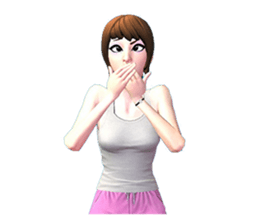 miss. nucharin female fitness sticker #8080574