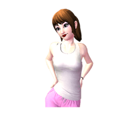 miss. nucharin female fitness sticker #8080578