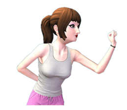 miss. nucharin female fitness sticker #8080580