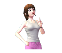 miss. nucharin female fitness sticker #8080581