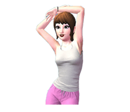 miss. nucharin female fitness sticker #8080591