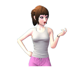 miss. nucharin female fitness sticker #8080601