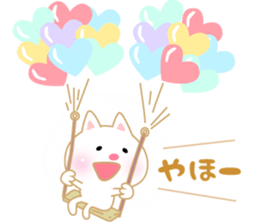 Soft pastel cat there were.Winter. sticker #8080895