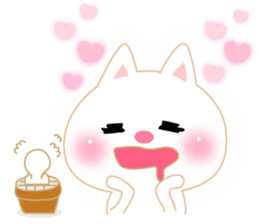 Soft pastel cat there were.Winter. sticker #8080897