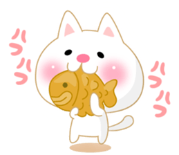 Soft pastel cat there were.Winter. sticker #8080905