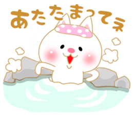 Soft pastel cat there were.Winter. sticker #8080906