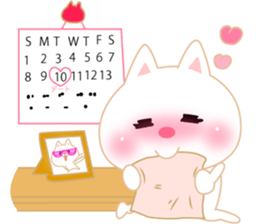 Soft pastel cat there were.Winter. sticker #8080907