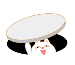 Soft pastel cat there were.Winter. sticker #8080911