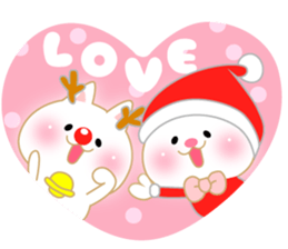 Soft pastel cat there were.Winter. sticker #8080917