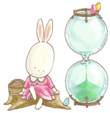 Cute bear and rabbit 3 by Torataro sticker #8081805