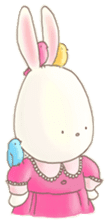 Cute bear and rabbit 3 by Torataro sticker #8081807