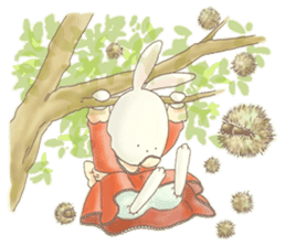 Cute bear and rabbit 3 by Torataro sticker #8081814
