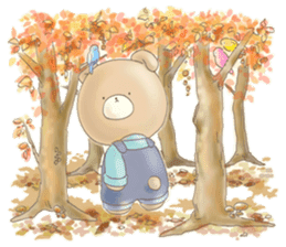 Cute bear and rabbit 3 by Torataro sticker #8081823