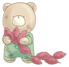 Cute bear and rabbit 3 by Torataro sticker #8081828