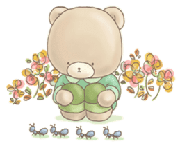 Cute bear and rabbit 3 by Torataro sticker #8081836