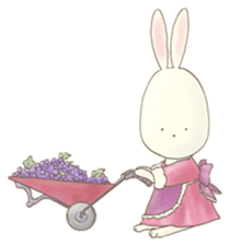 Cute bear and rabbit 3 by Torataro sticker #8081837