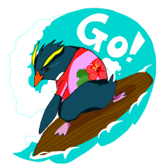 Surfer penguin
