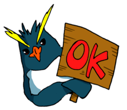 Surfer penguin sticker #8082924