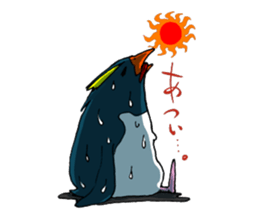 Surfer penguin sticker #8082931