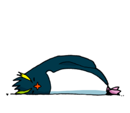 Surfer penguin sticker #8082932