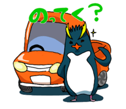 Surfer penguin sticker #8082937