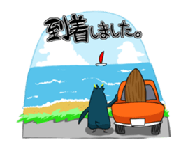 Surfer penguin sticker #8082938