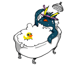 Surfer penguin sticker #8082949