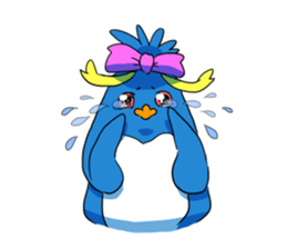 Surfer penguin sticker #8082956