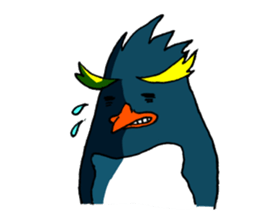 Surfer penguin sticker #8082957