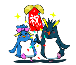 Surfer penguin sticker #8082959