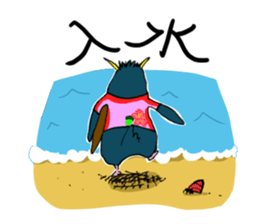 Surfer penguin sticker #8082961