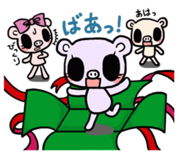 Cute fairy pig2 happy Christmas sticker #8083918