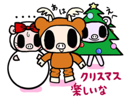 Cute fairy pig2 happy Christmas sticker #8083922