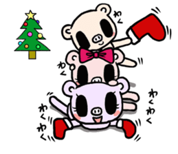 Cute fairy pig2 happy Christmas sticker #8083926