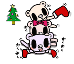 Cute fairy pig2 happy Christmas sticker #8083926