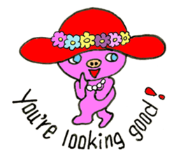 Piggy Pinkboo - ENGLISH sticker #8084780