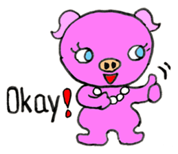 Piggy Pinkboo - ENGLISH sticker #8084781