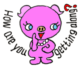 Piggy Pinkboo - ENGLISH sticker #8084782