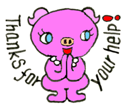 Piggy Pinkboo - ENGLISH sticker #8084785