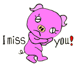 Piggy Pinkboo - ENGLISH sticker #8084786