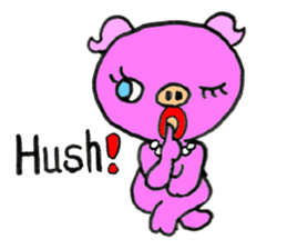 Piggy Pinkboo - ENGLISH sticker #8084787