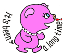 Piggy Pinkboo - ENGLISH sticker #8084788